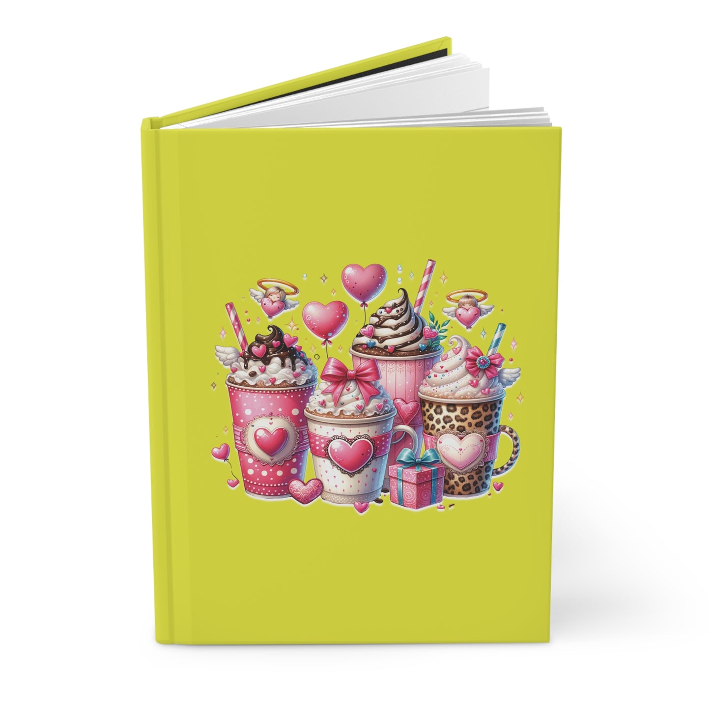 Chic Inspirational Journal, Coffee Lovers Notebook, Hardcover Matte Diary, Elegant Writer's Planner, Motivational Sketchbook