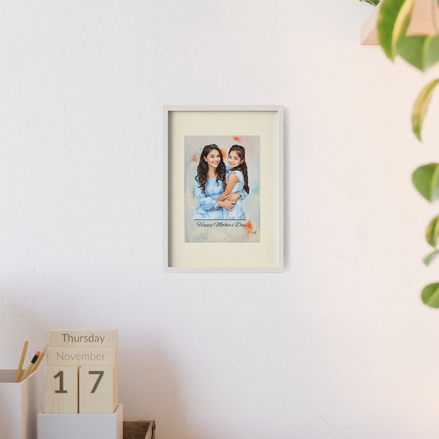 Personalized Watercolor Portrait - Mothers Day Gift | Mom, Grandma & Wife Keepsake | First Mothers Day or Birthday Gift