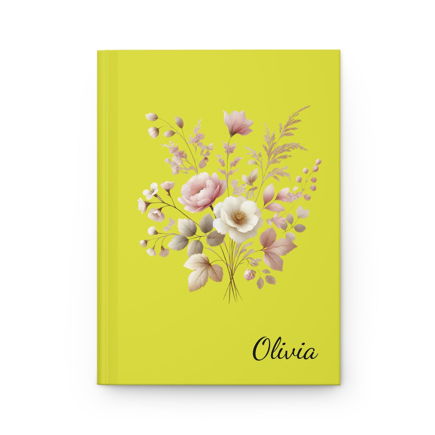 Floral Hardcover Journal Custom Notebook for Writing and Bullet Journaling Personalized Diary & Sketchbook Gift for Her Valentines Day Gift