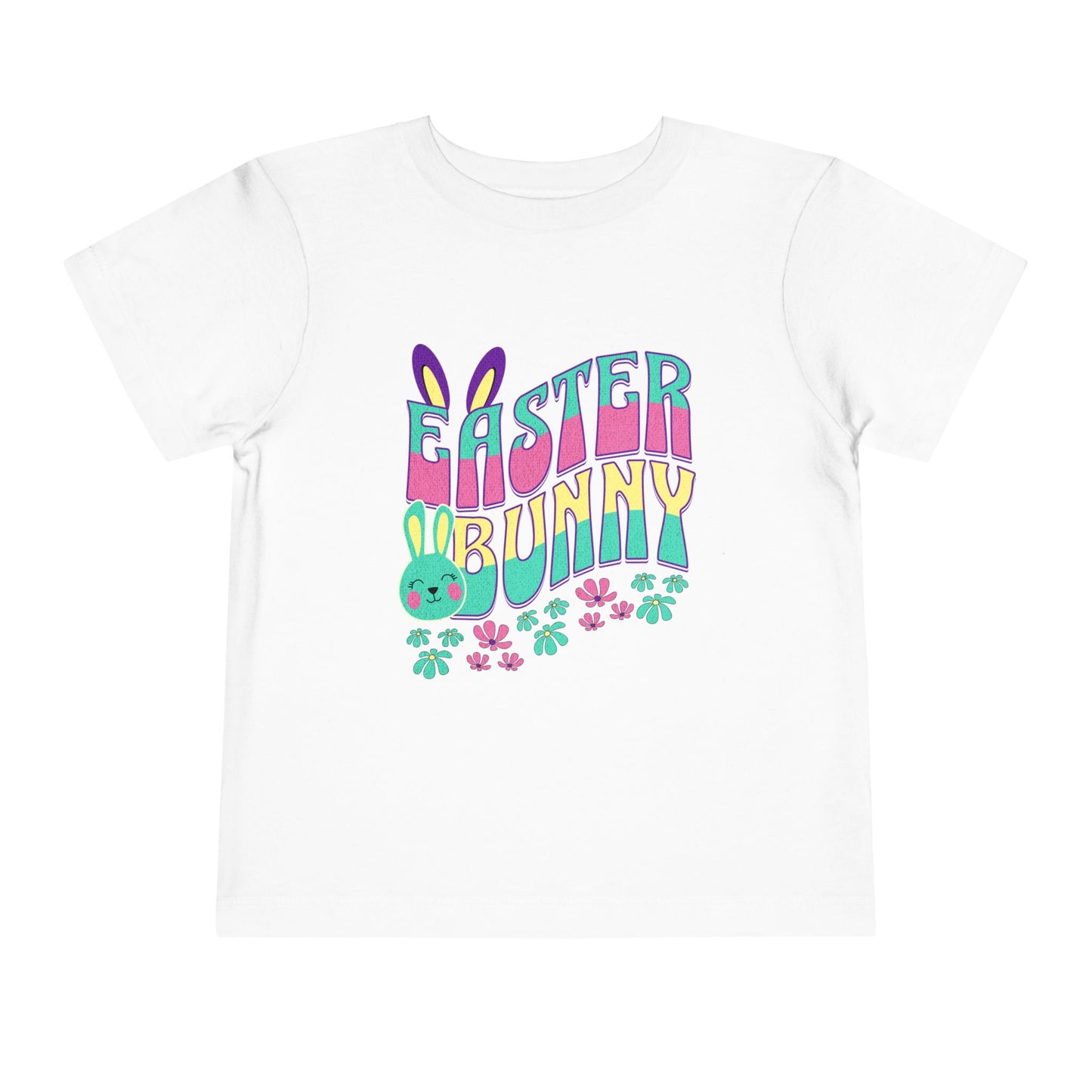 Easter Bunny Toddler T-Shirt | Cute Pastel Bunny Tee for Kids | Spring Outfit | Easter Egg Hunt Shirt | Retro Easter Gift for Baby & Toddler