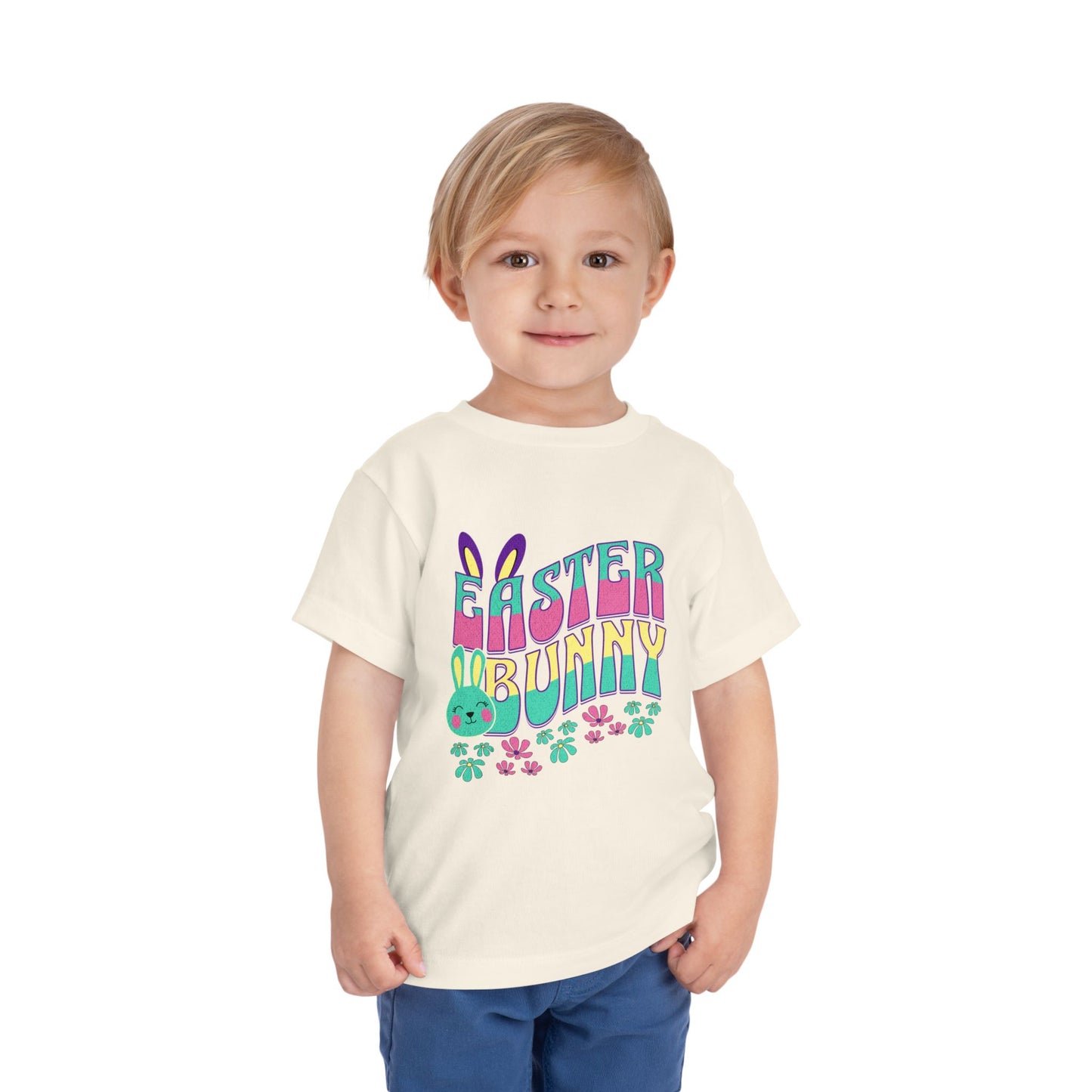 Easter Bunny Toddler T-Shirt | Cute Pastel Bunny Tee for Kids | Spring Outfit | Easter Egg Hunt Shirt | Retro Easter Gift for Baby & Toddler
