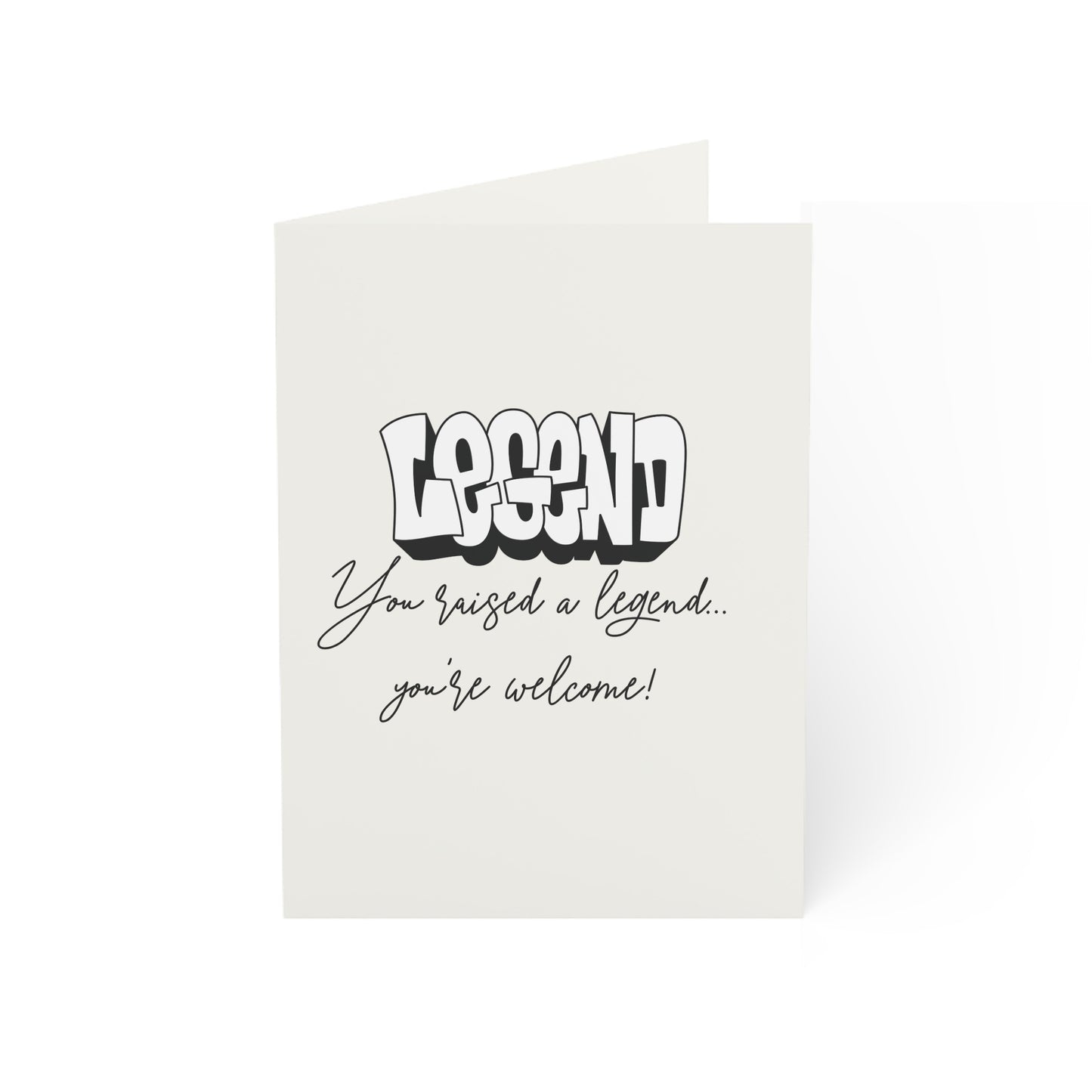LEGEND Greeting Card Funny & Unique Card for Birthdays, Celebrations, and Special Moments Bold Typography Design Personalized Gift Idea