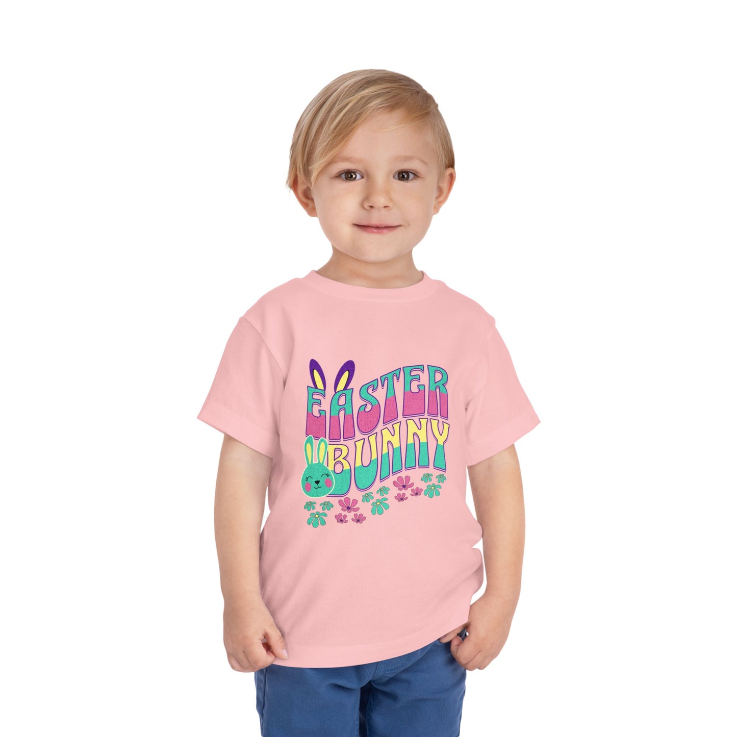 Easter Bunny Toddler T-Shirt | Cute Pastel Bunny Tee for Kids | Spring Outfit | Easter Egg Hunt Shirt | Retro Easter Gift for Baby & Toddler