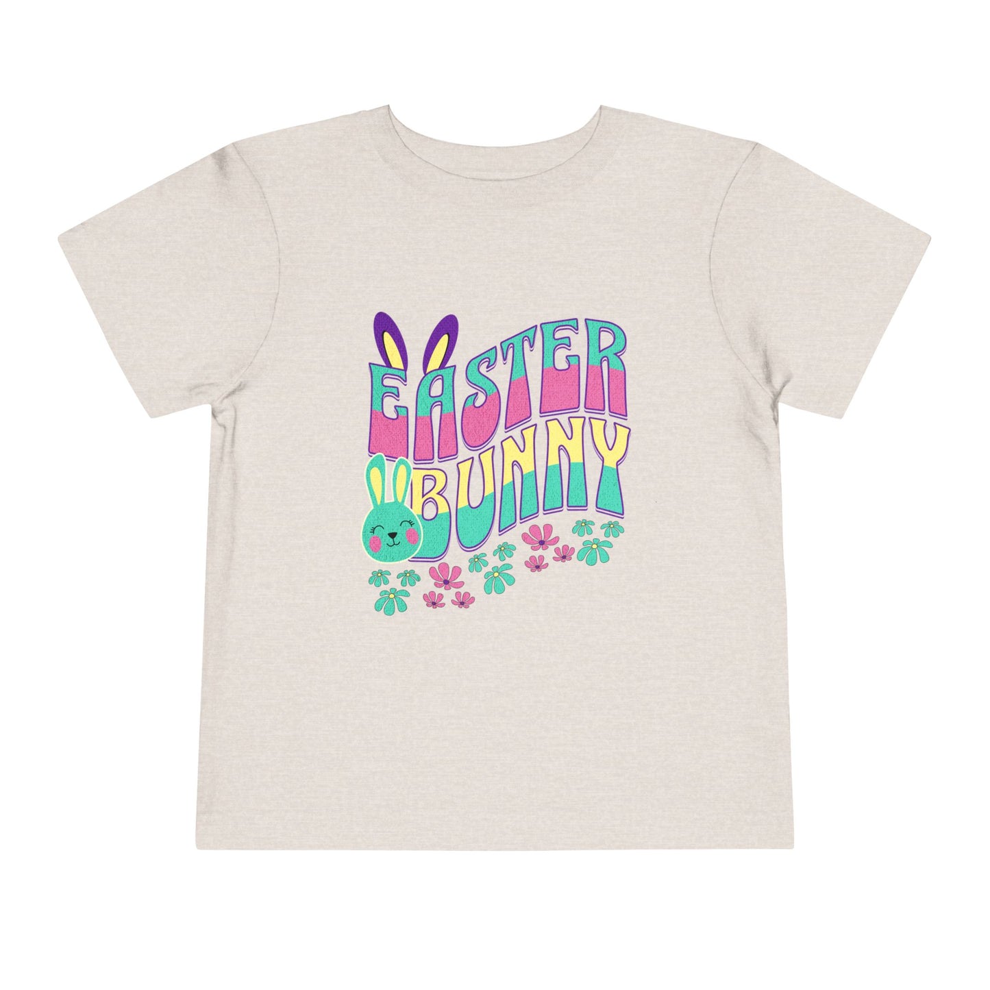 Easter Bunny Toddler T-Shirt | Cute Pastel Bunny Tee for Kids | Spring Outfit | Easter Egg Hunt Shirt | Retro Easter Gift for Baby & Toddler