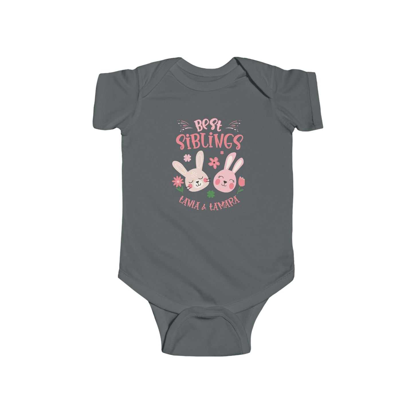 Easter Siblings Infant T-Shirt - Cute Personalized Bunny Tee for Kids | Custom Easter Outfit | Matching Sibling Shirt | Baby & Toddler Gift