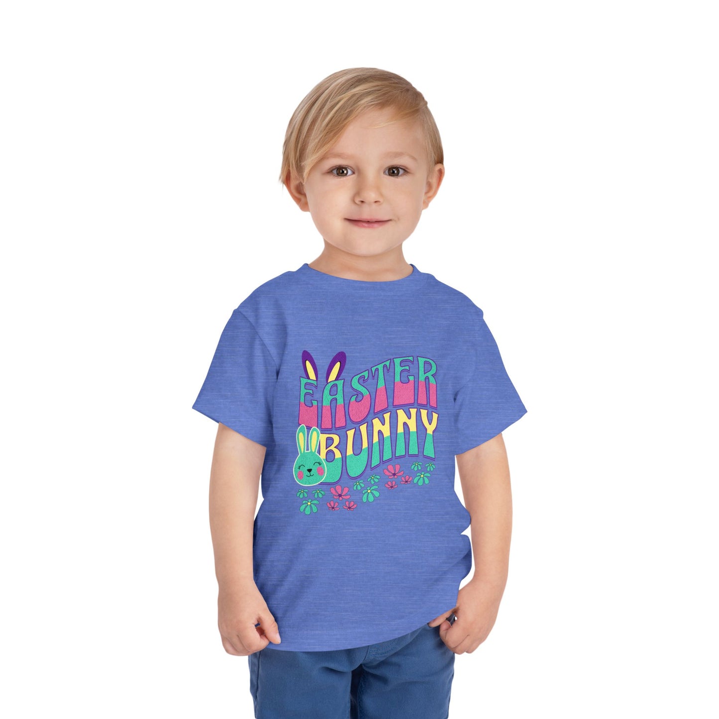 Easter Bunny Toddler T-Shirt | Cute Pastel Bunny Tee for Kids | Spring Outfit | Easter Egg Hunt Shirt | Retro Easter Gift for Baby & Toddler