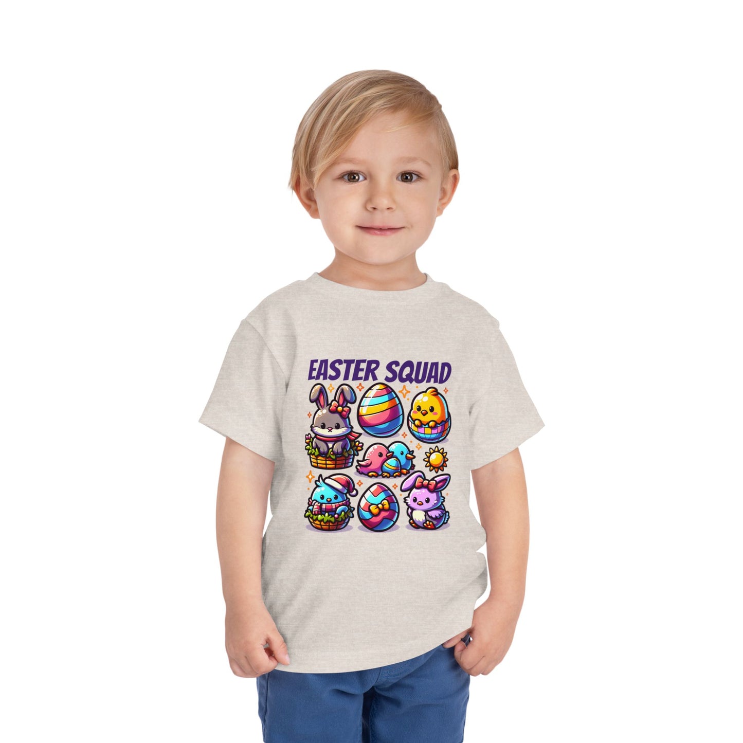 Easter Squad Toddler T-Shirt | Cute Pastel Bunny Tee for Kids | Spring Outfit | Easter Egg Hunt Shirt | Retro Easter Gift for Baby & Toddler