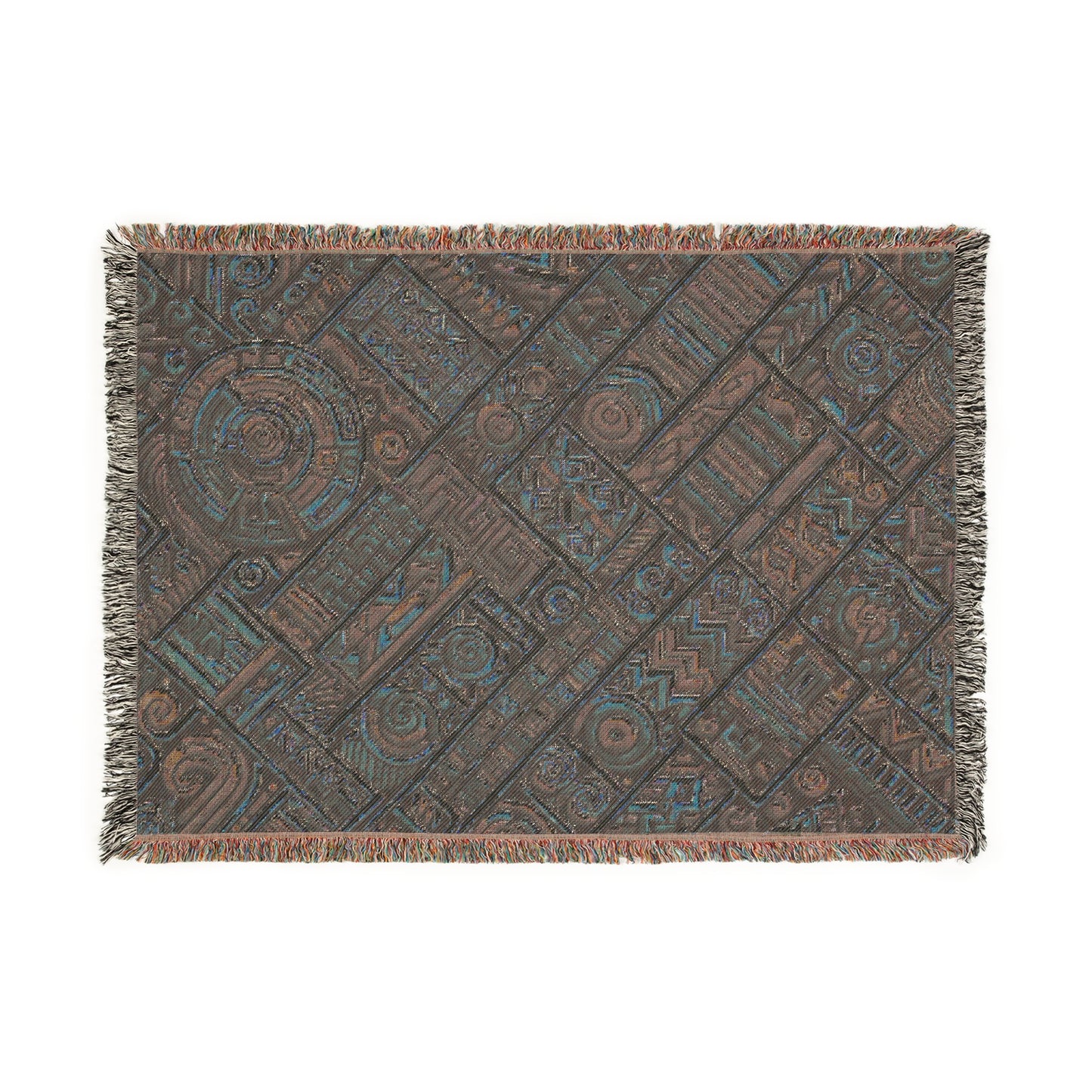 2 Woven Blanket - Bird & Floral Throw, Lightweight Cozy Decor, Beige Black Handmade Gift, Soft Blanket, Home Accent, Bird Lover Gift, Floral