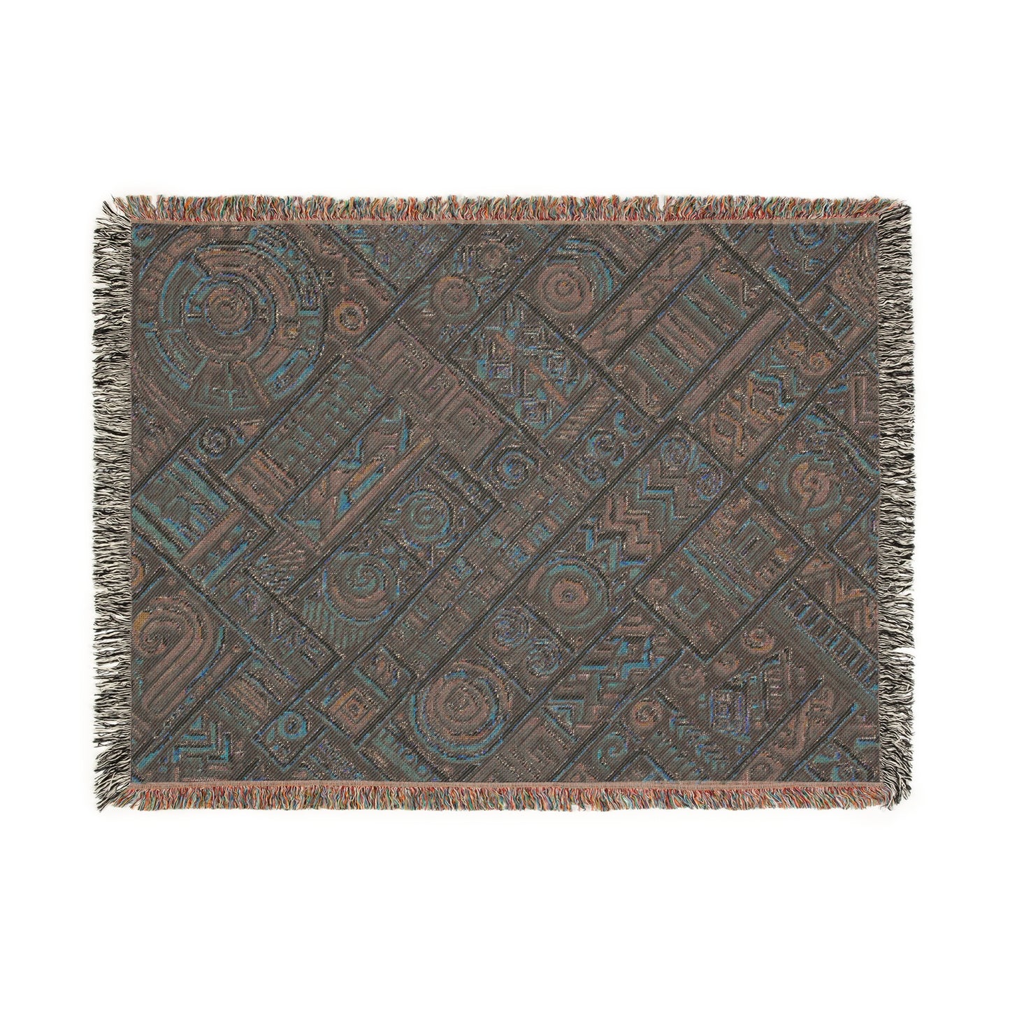 2 Woven Blanket - Bird & Floral Throw, Lightweight Cozy Decor, Beige Black Handmade Gift, Soft Blanket, Home Accent, Bird Lover Gift, Floral