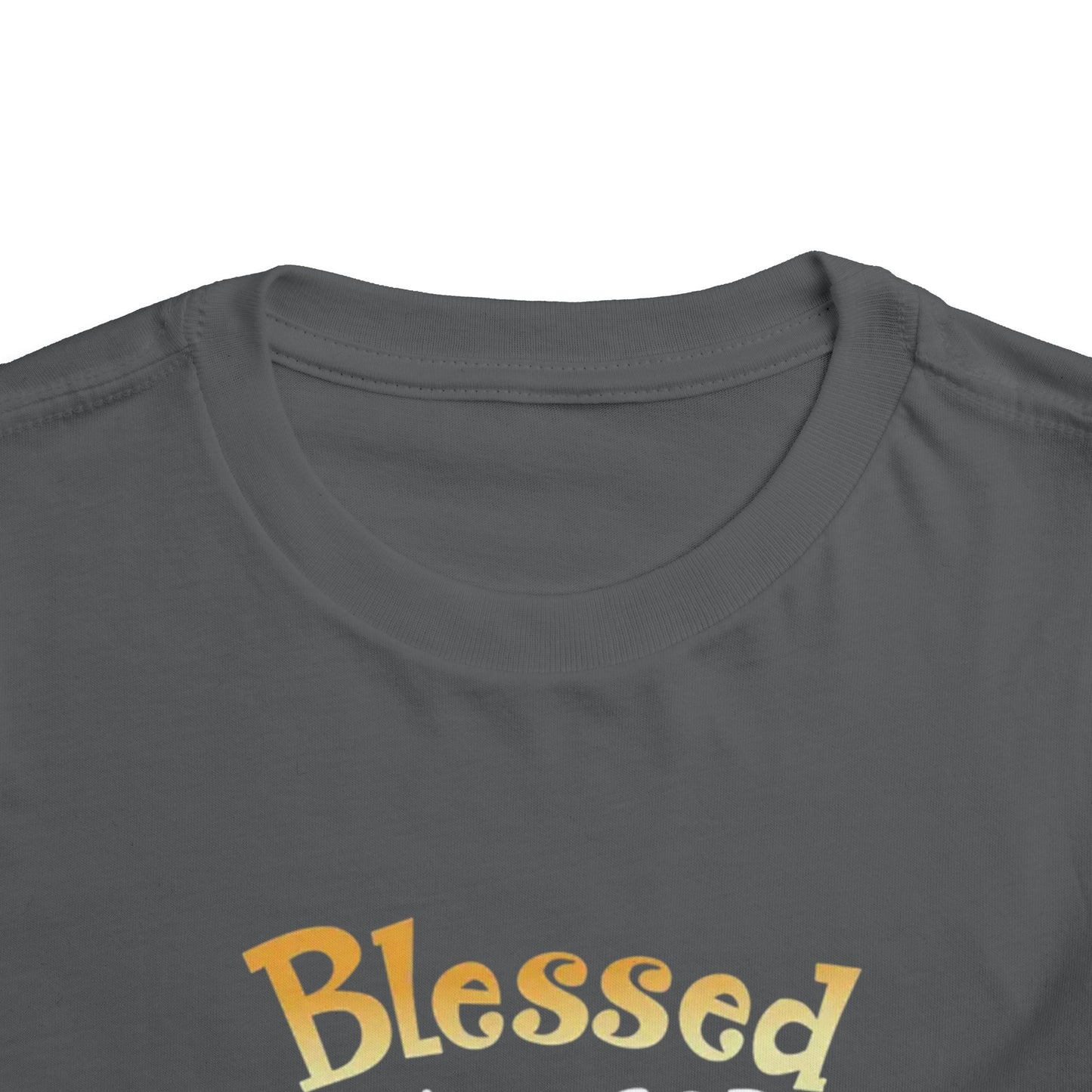 Blessed by God Spoiled by Grandma Protected by Both Toddler T Shirt Christian Baby Tee Grandparent Gift Kids Faith Shirt Cute & Funny Outfit