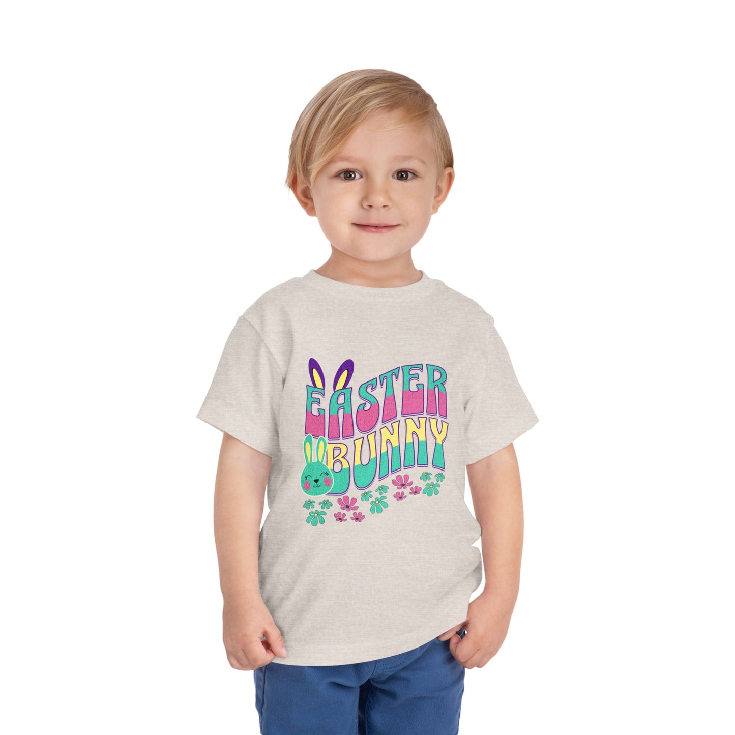 Easter Bunny Toddler T-Shirt | Cute Pastel Bunny Tee for Kids | Spring Outfit | Easter Egg Hunt Shirt | Retro Easter Gift for Baby & Toddler