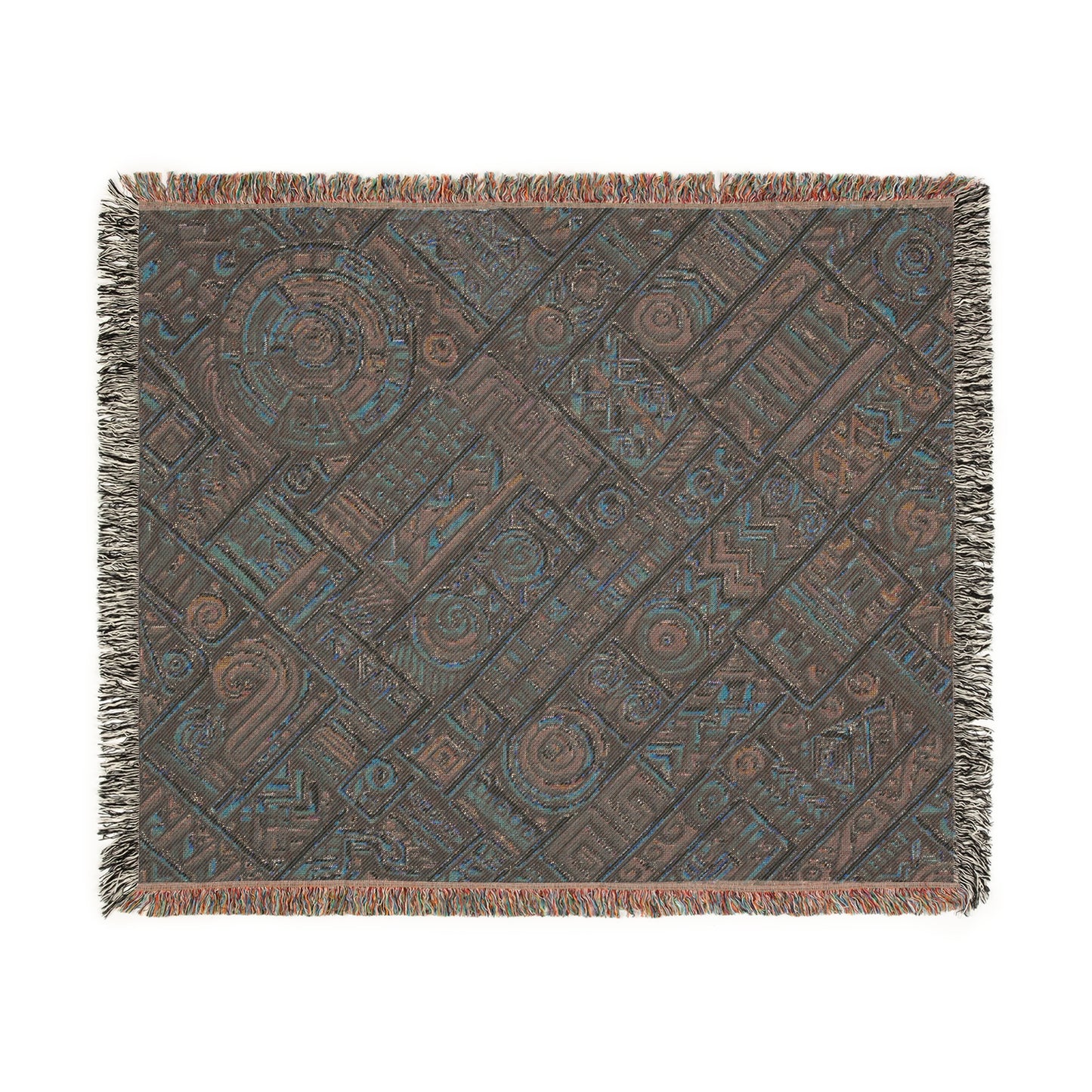 2 Woven Blanket - Bird & Floral Throw, Lightweight Cozy Decor, Beige Black Handmade Gift, Soft Blanket, Home Accent, Bird Lover Gift, Floral