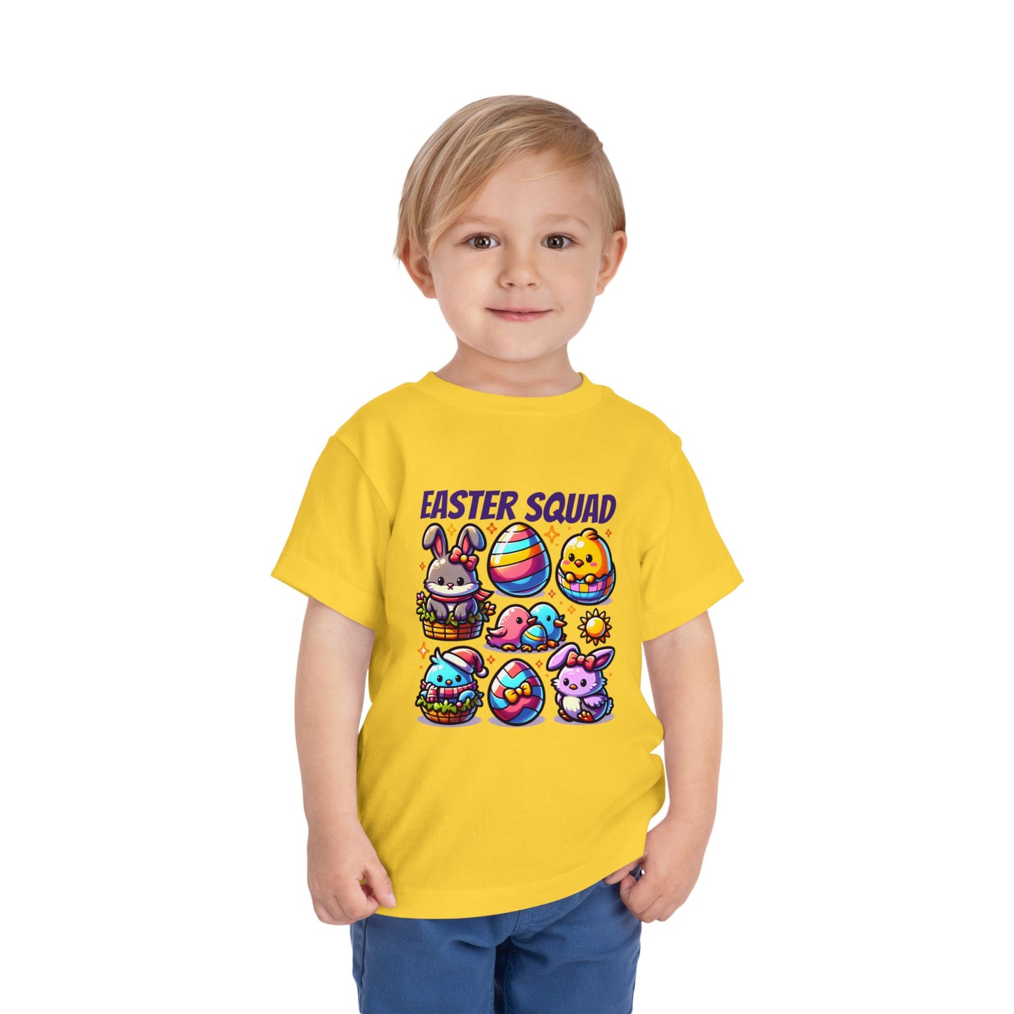 Easter Squad Toddler T-Shirt | Cute Pastel Bunny Tee for Kids | Spring Outfit | Easter Egg Hunt Shirt | Retro Easter Gift for Baby & Toddler