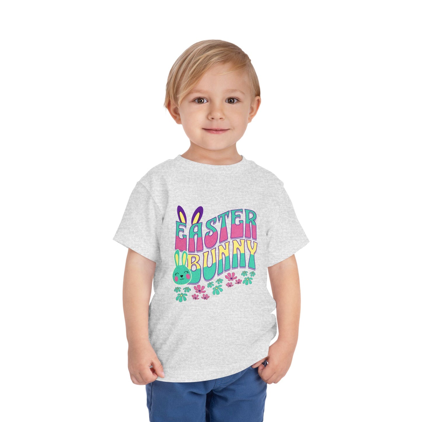 Easter Bunny Toddler T-Shirt | Cute Pastel Bunny Tee for Kids | Spring Outfit | Easter Egg Hunt Shirt | Retro Easter Gift for Baby & Toddler