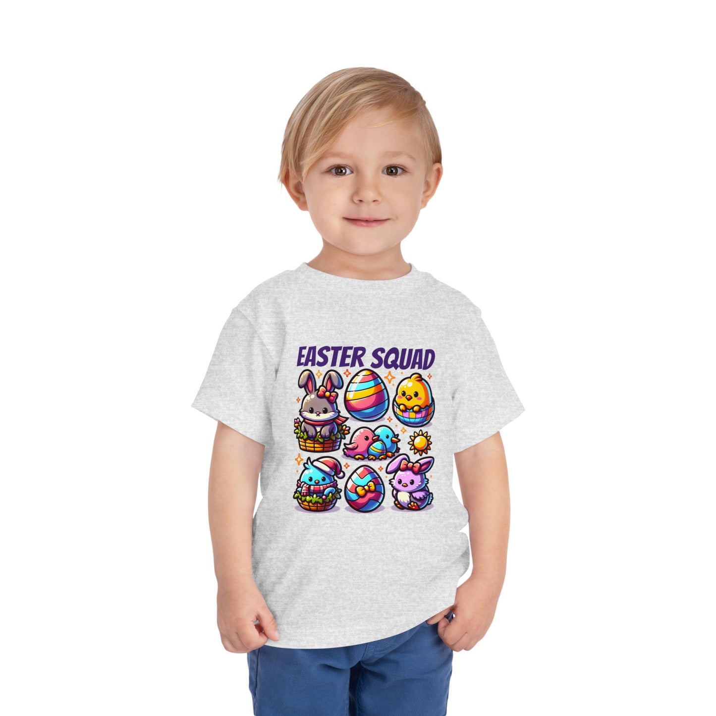 Easter Squad Toddler T-Shirt | Cute Pastel Bunny Tee for Kids | Spring Outfit | Easter Egg Hunt Shirt | Retro Easter Gift for Baby & Toddler