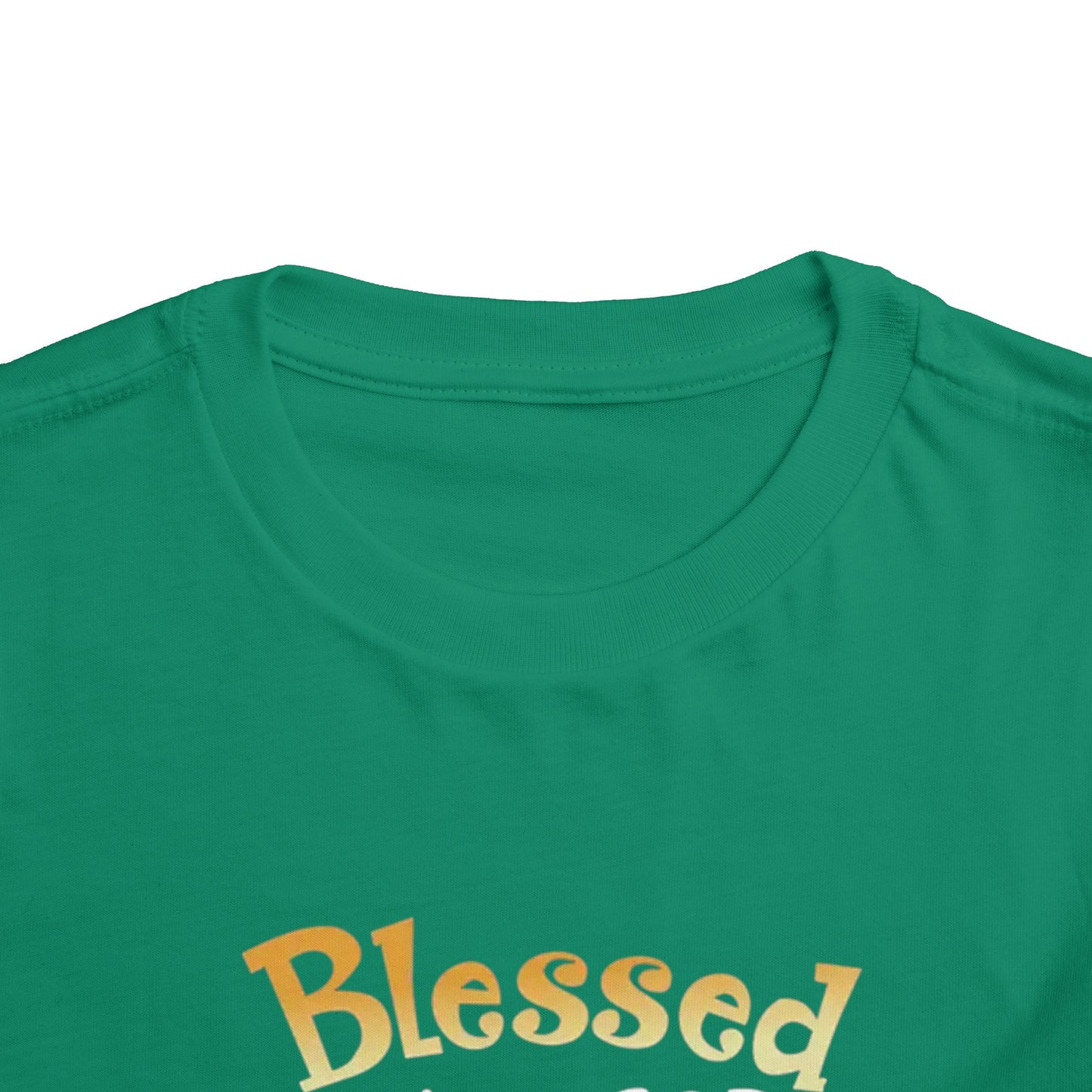 Blessed by God Spoiled by Grandma Protected by Both Toddler T Shirt Christian Baby Tee Grandparent Gift Kids Faith Shirt Cute & Funny Outfit