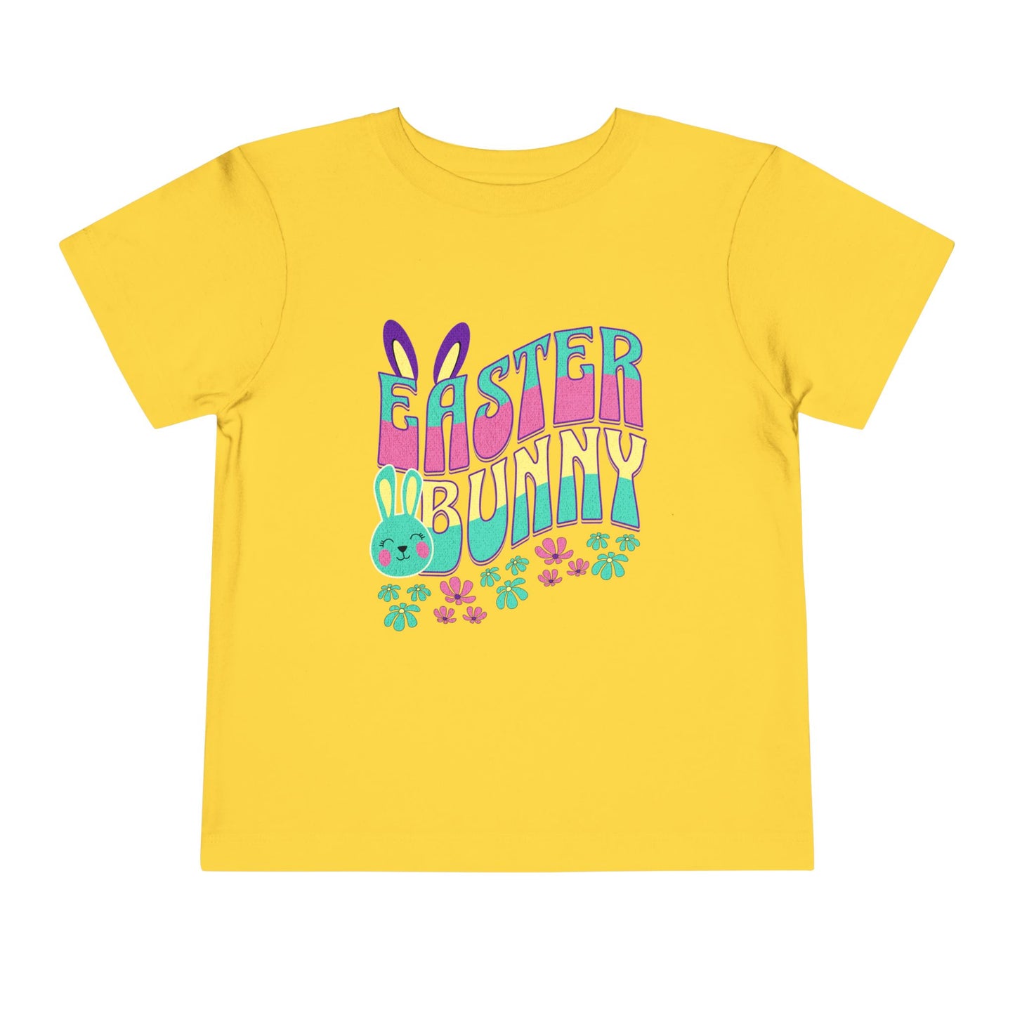 Easter Bunny Toddler T-Shirt | Cute Pastel Bunny Tee for Kids | Spring Outfit | Easter Egg Hunt Shirt | Retro Easter Gift for Baby & Toddler