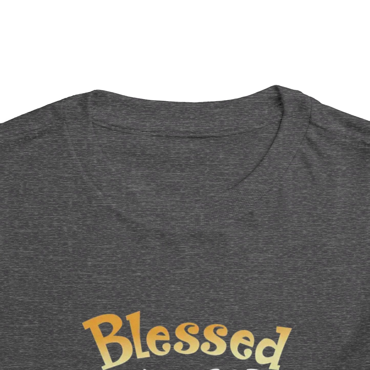 Blessed by God Spoiled by Grandma Protected by Both Toddler T Shirt Christian Baby Tee Grandparent Gift Kids Faith Shirt Cute & Funny Outfit